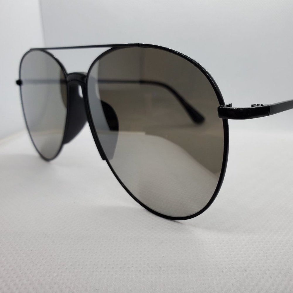 Designer Fashion Flat Mirrored Lens Sunglasses